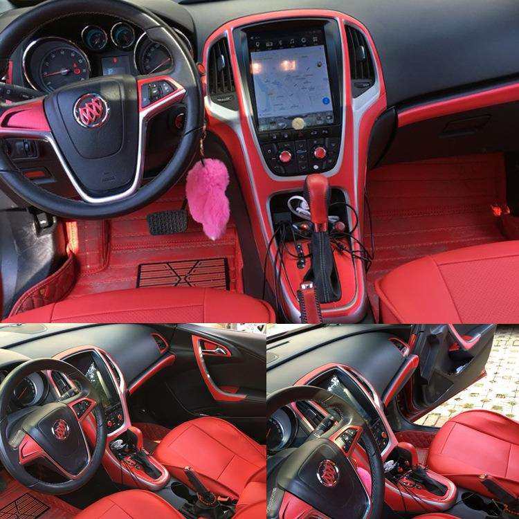 适用于别克10-14老款英朗改装内饰贴纸GTXT中控改装碳纤维车贴膜