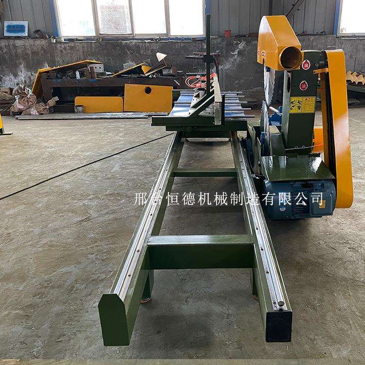 圆木推台锯木工圆木开板锯全自动原木开料机圆木锯板带锯机跑车