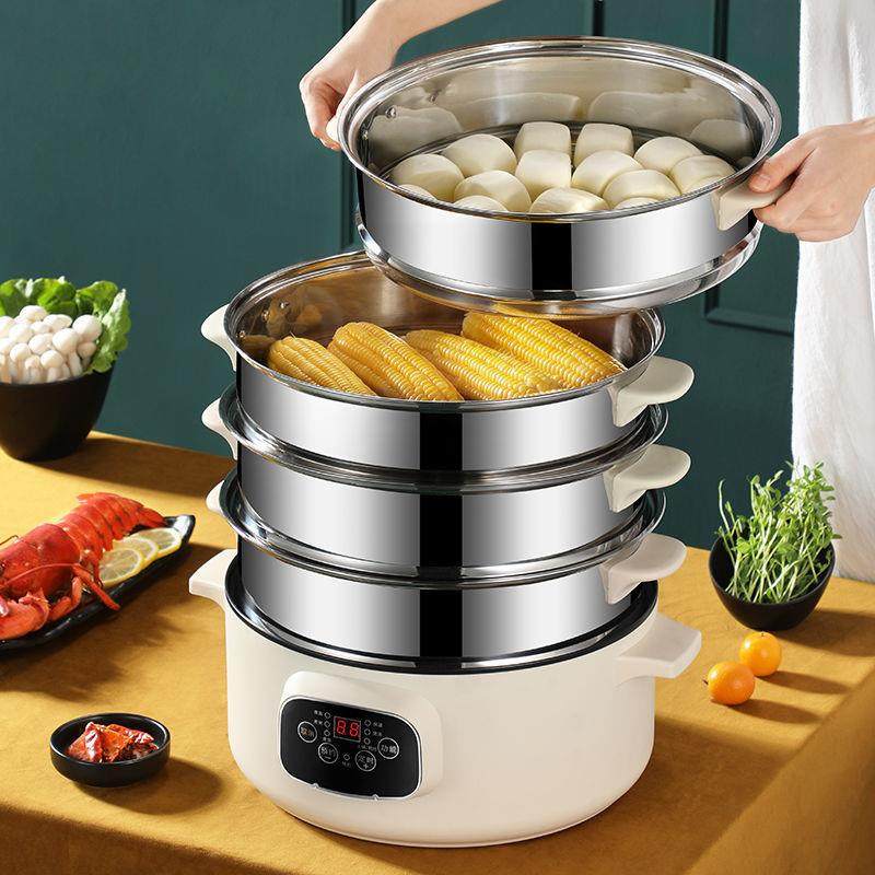 多功能家用自动断电电蒸锅三四层大容量电蒸笼蒸包蒸煮锅电热
