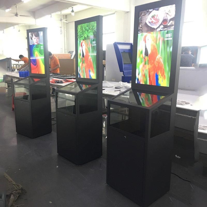 32寸立式液晶广告机物品展示柜广告屏按图制作多功能电视箱厂