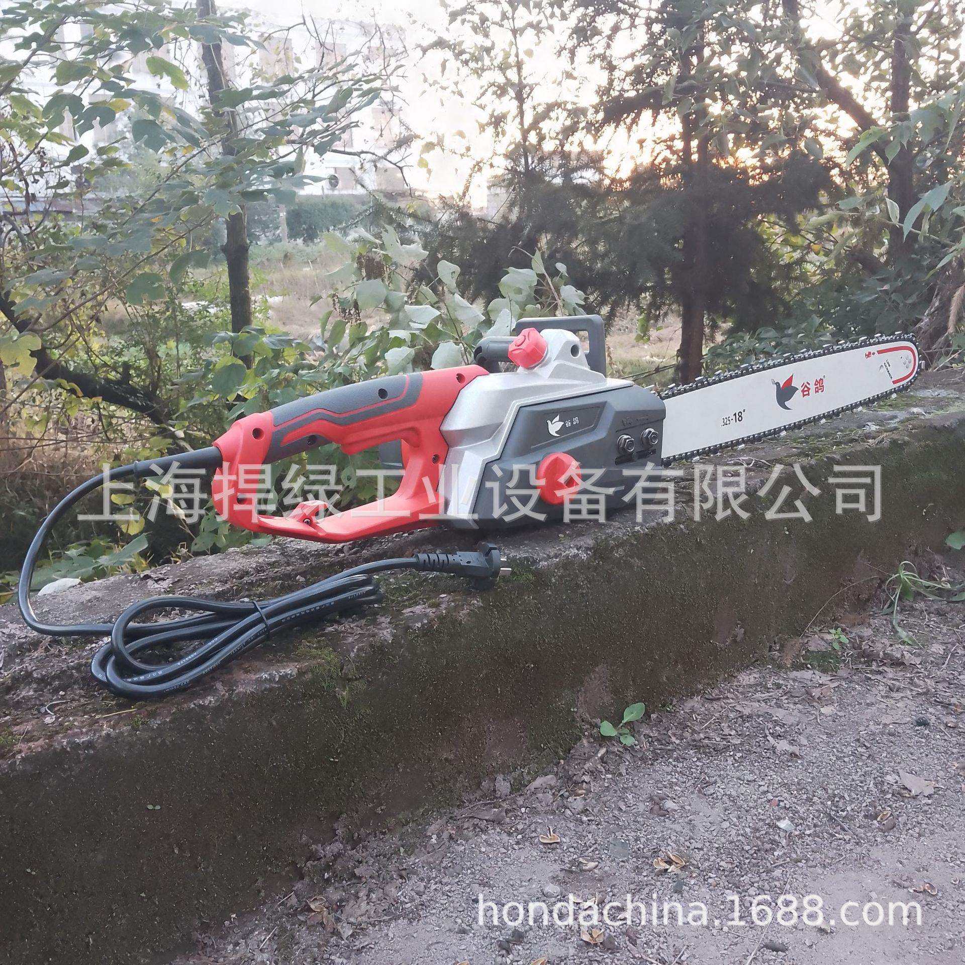 谷鸽G-818电锯伐木锯18寸小型插电式家用手持伐木锯多功能切割机