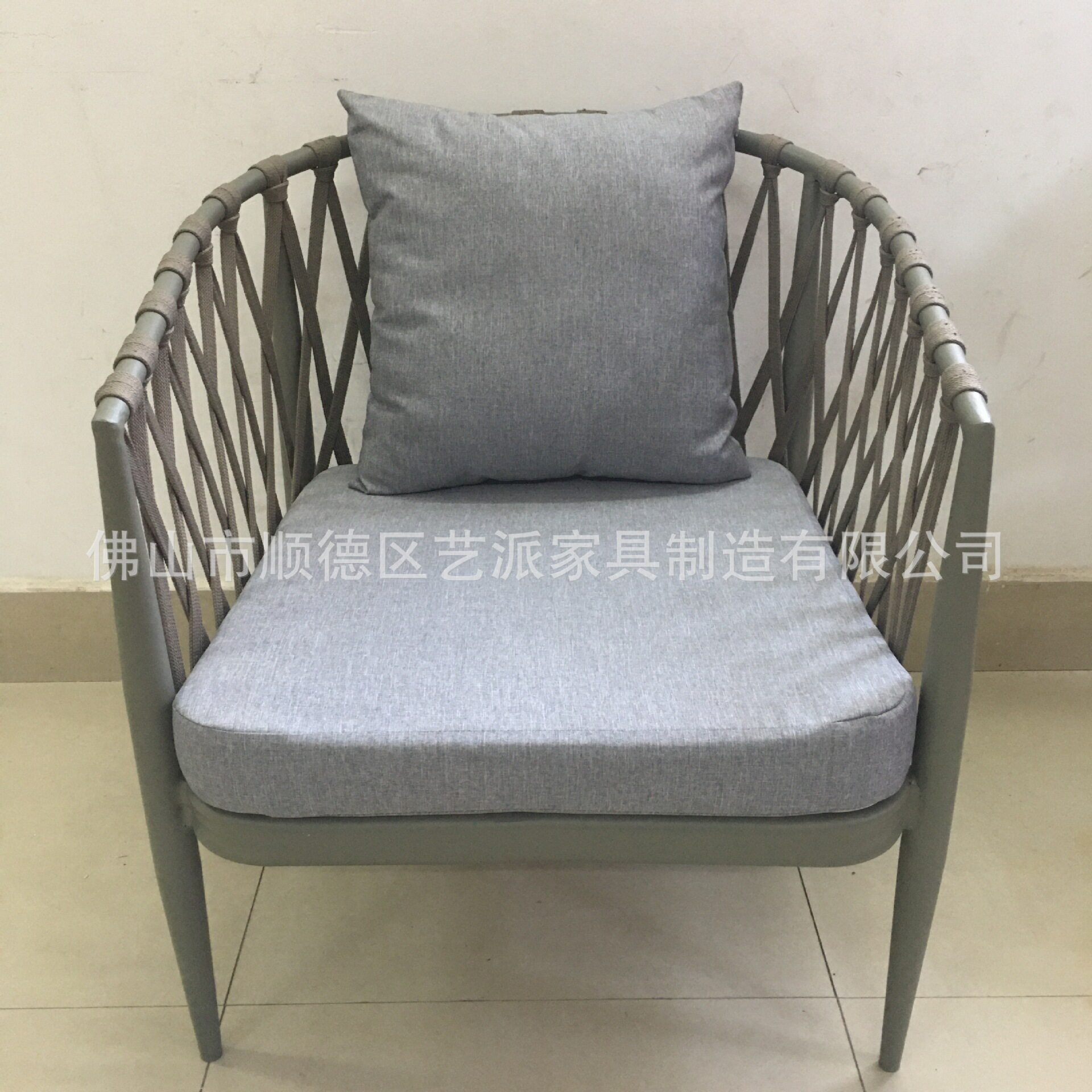 户外藤椅庭院花园阳台外摆桌椅酒店奶茶店室内户外凳子铝藤椅子8