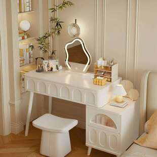 梳妆台卧室现代简约斗柜一体化妆桌收纳电脑桌书桌2025年新款