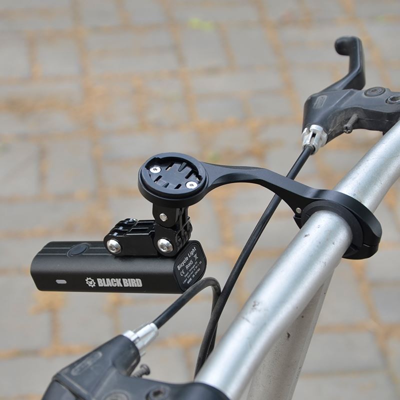 运动摄像机同向延长支架 吊装下挂前灯固定 延伸连接件自行车灯架
