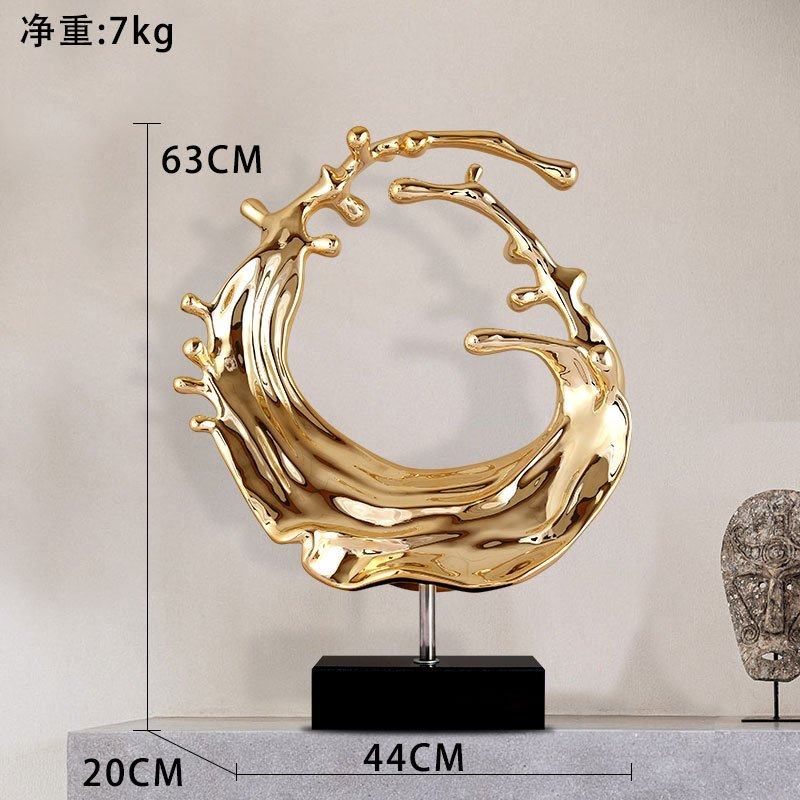 雕塑摆件艺术抽象酒店大厅样板房创意软装饰品环氧透明树脂工艺品,家居饰品,桌面摆件,淘宝优惠券,粉丝福利购,淘宝优惠卷