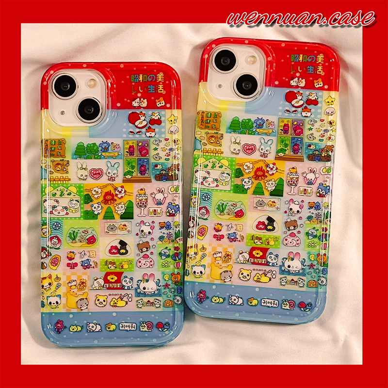 可爱卡通趣味小动物适用苹果15promax手机壳少女心iPhone14小众13pro硅胶16Pro新款14pro女12防摔13双层全包