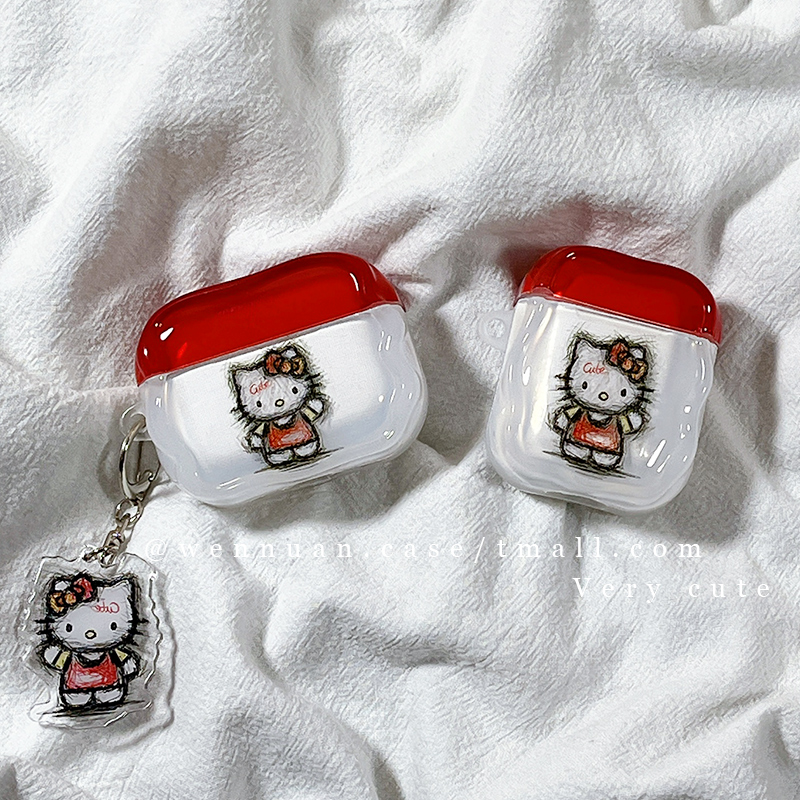 潦草HelloKitty适用苹果耳机套