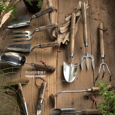 英伦风格进口不锈钢种花工具铲子铲土园艺三件套种花种菜换盆松土