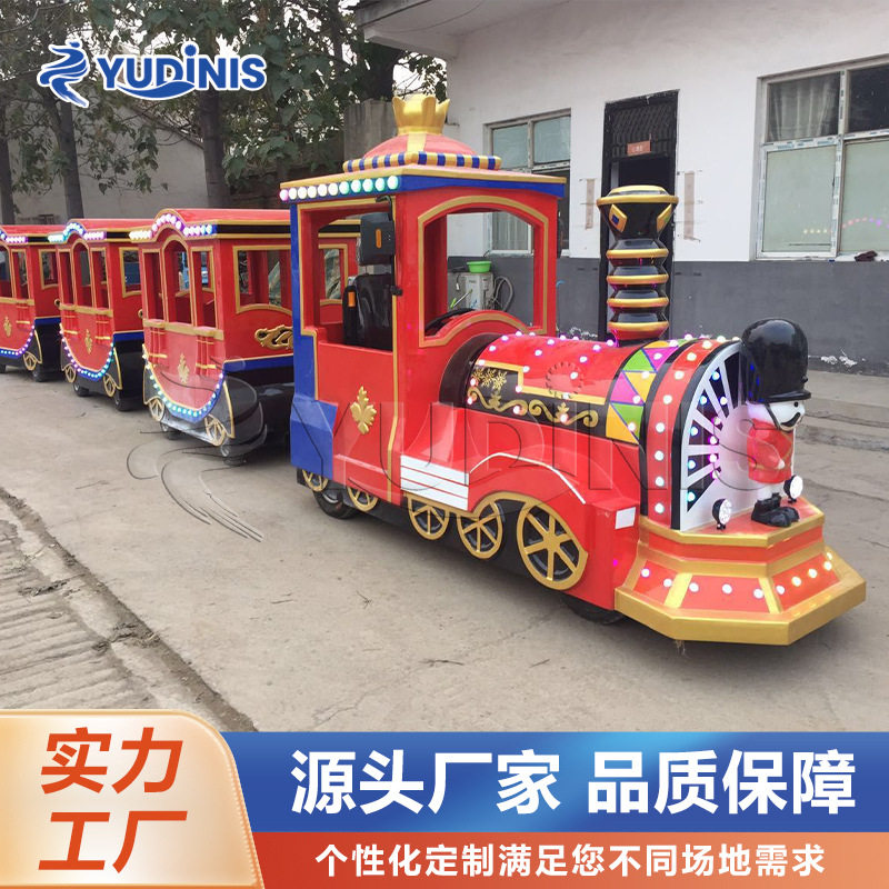 儿童亲子游乐一拖三观光小火车游乐场设施商场室内无轨电动小火车