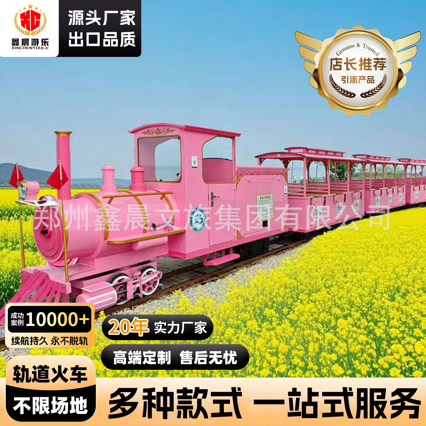 观光有轨网红小火车游乐设备景区可坐人商场公园电动儿童游乐园