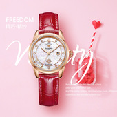 上海钻石手表女机械表自动腕表夜光国表少女表学生表女表