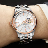 上海钻石手表男自动机械表防水时尚 镂空3160官方正品 男腕表漏摆