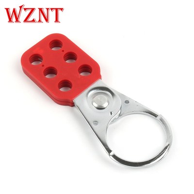 诺腾4mm细梁锁钩钢制六联锁具工业安全搭扣锁联排6孔连锁NT-H05