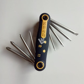 随身便携式 多尺寸起子改锥批 多功能8合1折叠十字一字螺丝刀组合