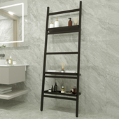 卫生间梯形多层收纳架浴室落地毛巾架家用多功能免打孔靠墙置物架