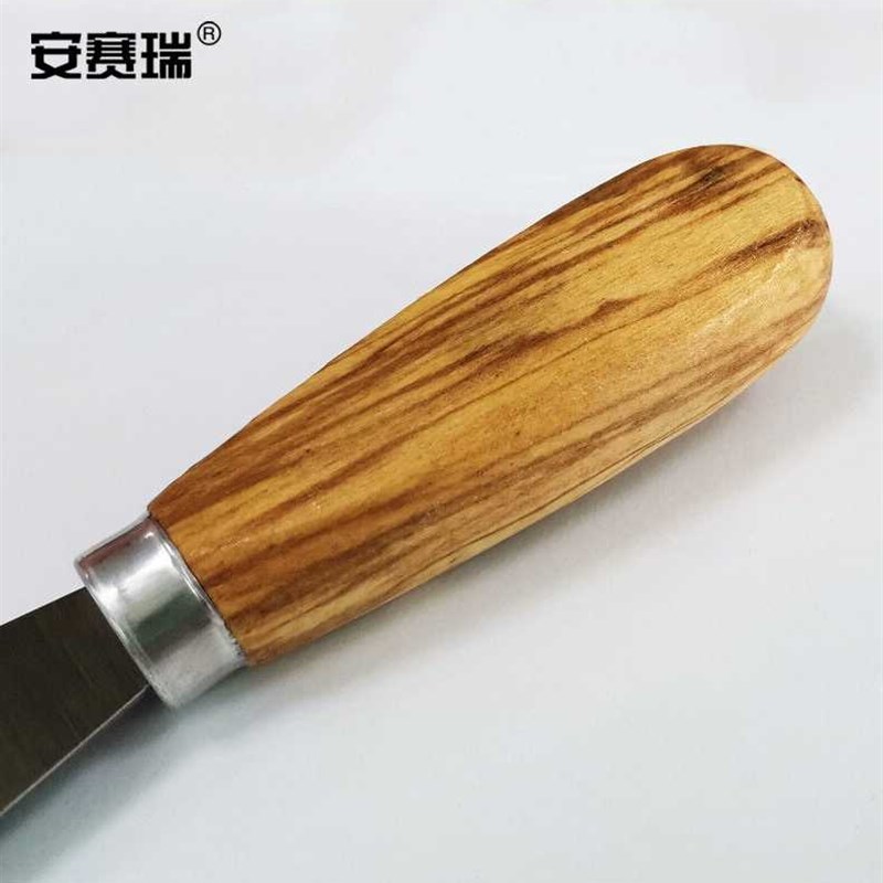安赛瑞木柄油灰刀(12把装)清洁刀刮刀铲刀腻子刀刮灰刀抹泥刀清