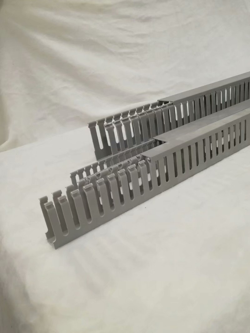 灰色行阻燃pvc线槽5040 50*40 50X40布线槽 电线槽 电柜行线槽