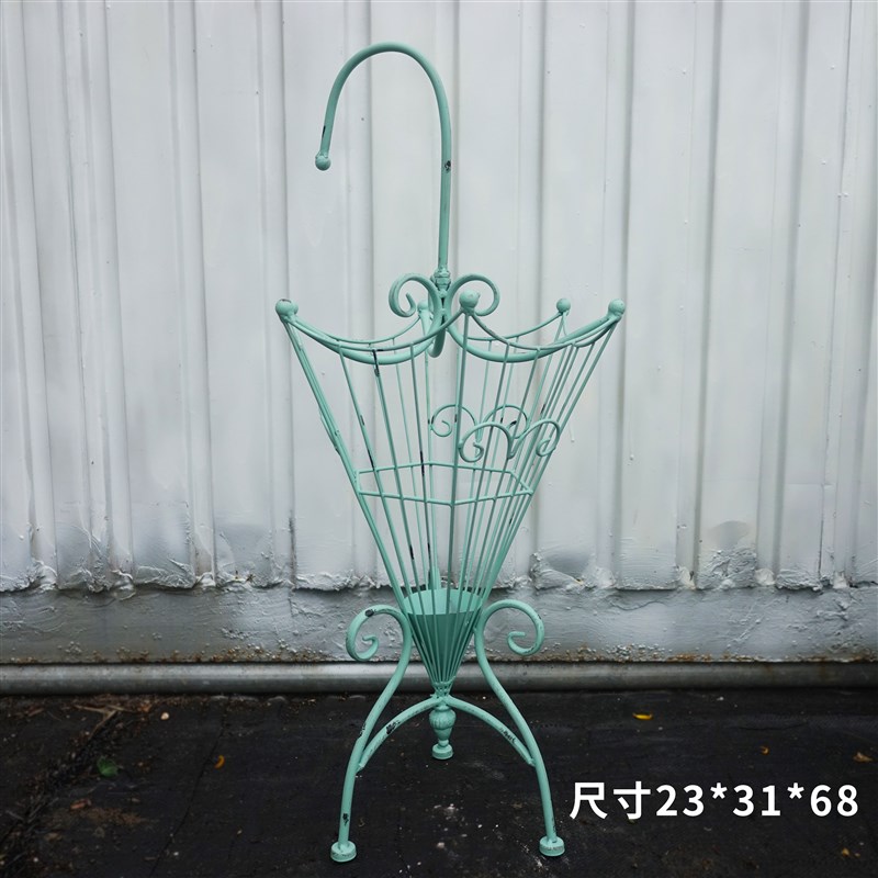 铁艺做旧欧式雨伞花架 J阳台花园室外花器