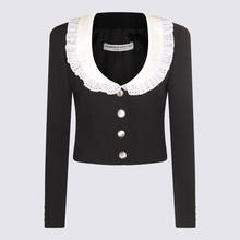 CASUAL AND WOOL BLEND RICH WHITE BLACK JACK SILK ALESSANDRA