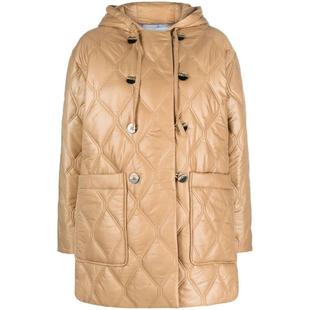 CLOTHING QUILT JACKET HOODED GANNI SHINY