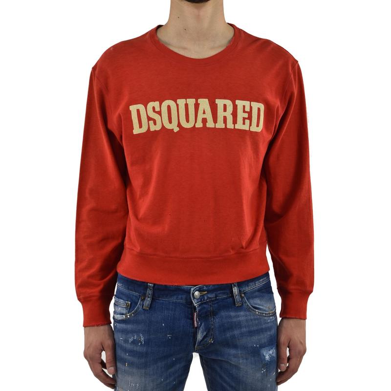 Dsquared2 Felpa Rossa Uomo Cotone Logo Mod.S74GC0635S217133 运动服/休闲服装 运动毛衣/线衫 原图主图