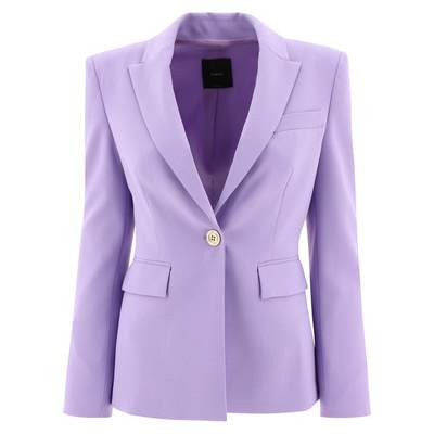 PINKO Single-breasted blazer in crêpe stretch