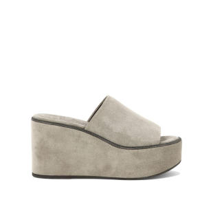 CUCINELLI Suede wedges welt BRUNELLO with precious