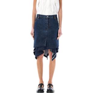 MIDI DENIM PANELED SACAI SKIRT