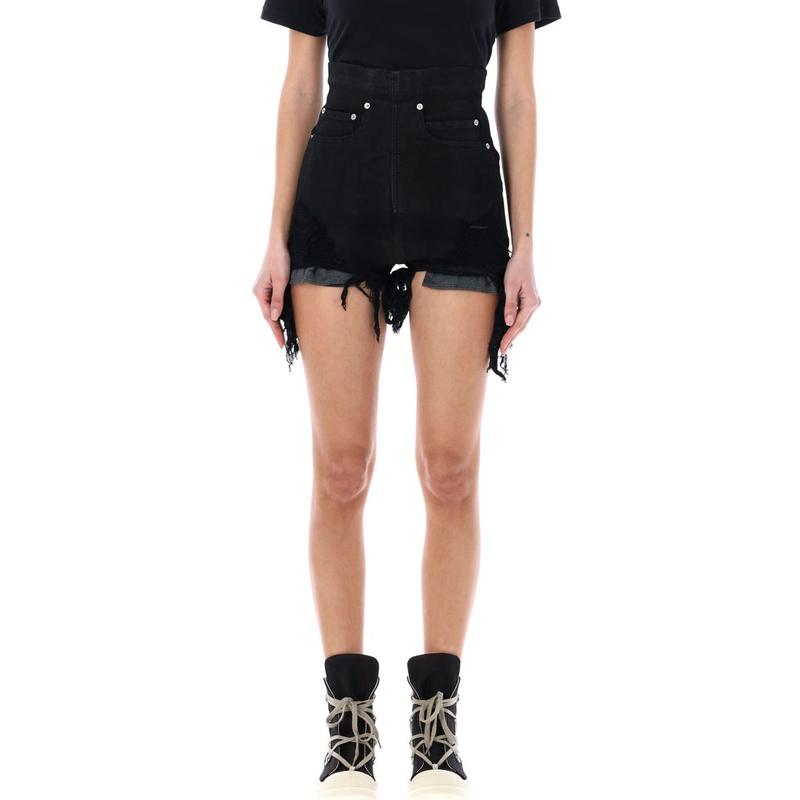 RICK OWENS DRKSHDW Lido dirt cutoffs shorts-封面