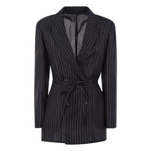 CUCINELLI jacket Stripe wit cotton BRUNELLO gauze Sparkling