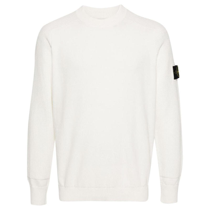 STONE ISLAND CREWNECK KNIT IN SOFT ORGANIC COTTON WITH MICR 运动服/休闲服装 运动毛衣/线衫 原图主图