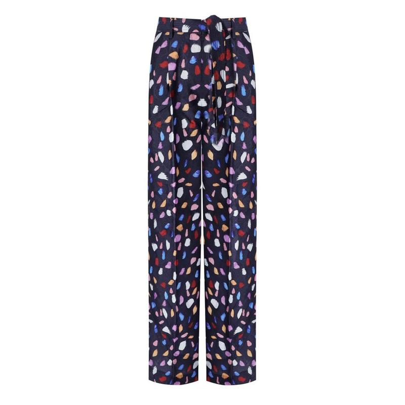 ESSENTIEL ANTWERP FRANKRIJK NAVY BLUE WIDE LEG TROUSERS-封面