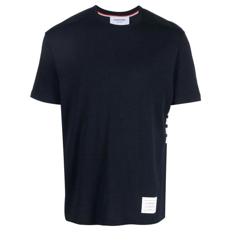 THOM BROWNE 4-BAR LOGO-PATCH T-SHIRT 运动服/休闲服装 运动卫衣/套头衫 原图主图