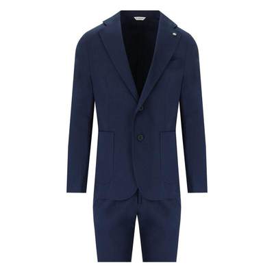 MANUEL RITZ  BLUE SINGLE-BREASTED SUIT