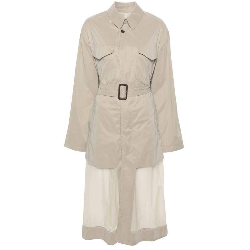 MAISON MARGIELA PANELED TRENCH COAT WITH BELT