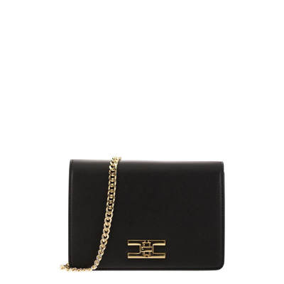 ELISABETTA FRANCHI Shoulder bag with gold swivel logo