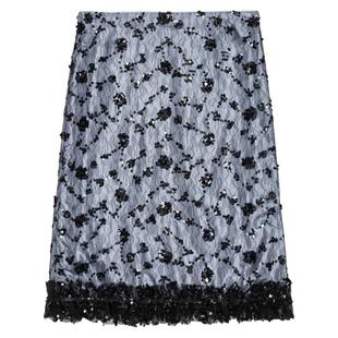 ruffled GANNI and hem Sequin skirt