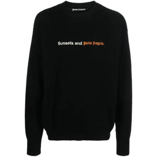 slogan PALM jumper ANGELS crew neck embroidery