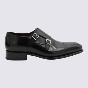 LEATHER FORMAL BLACK SANTONI SHOES