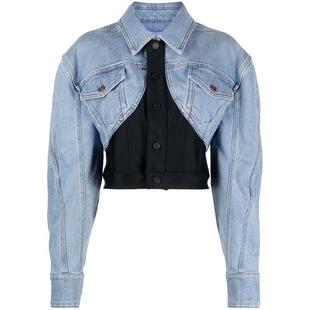 JACKET DENIM CROPPED MUGLER