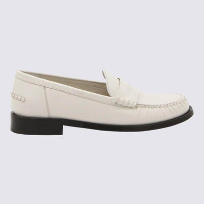 FERRAGAMO CREAM LEATHER IRINA LOAFERS