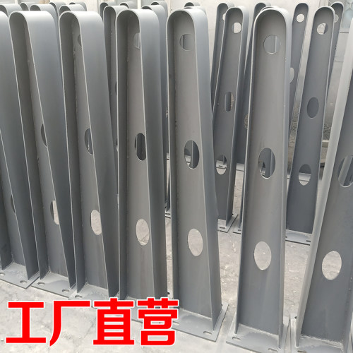 门头工字挑梁加厚玻璃雨棚点式幕墙爪件H型雨棚钢梁定做钢架T支架