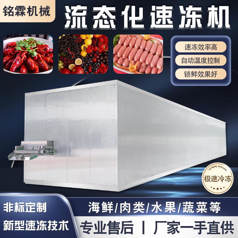 玉米粒流态化速冻机 手工面条芒果冷冻设备 西蓝花板栗速冻流水线