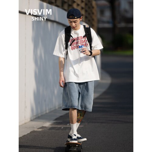 VISVIM SHINY日系复古纯棉T恤男短袖holiday印花宽松简约情侣装