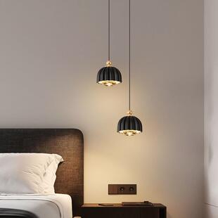 简约现代高级设计师新款单头感卧室床头吊灯极长线小吊灯主卧双头
