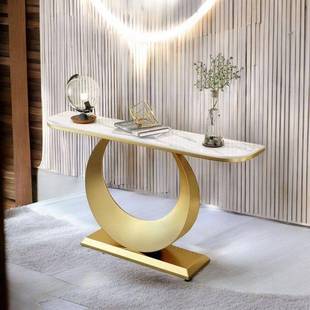 玄关桌端景台岩板网红意式入户柜简约现代轻奢客厅靠墙供桌走廊