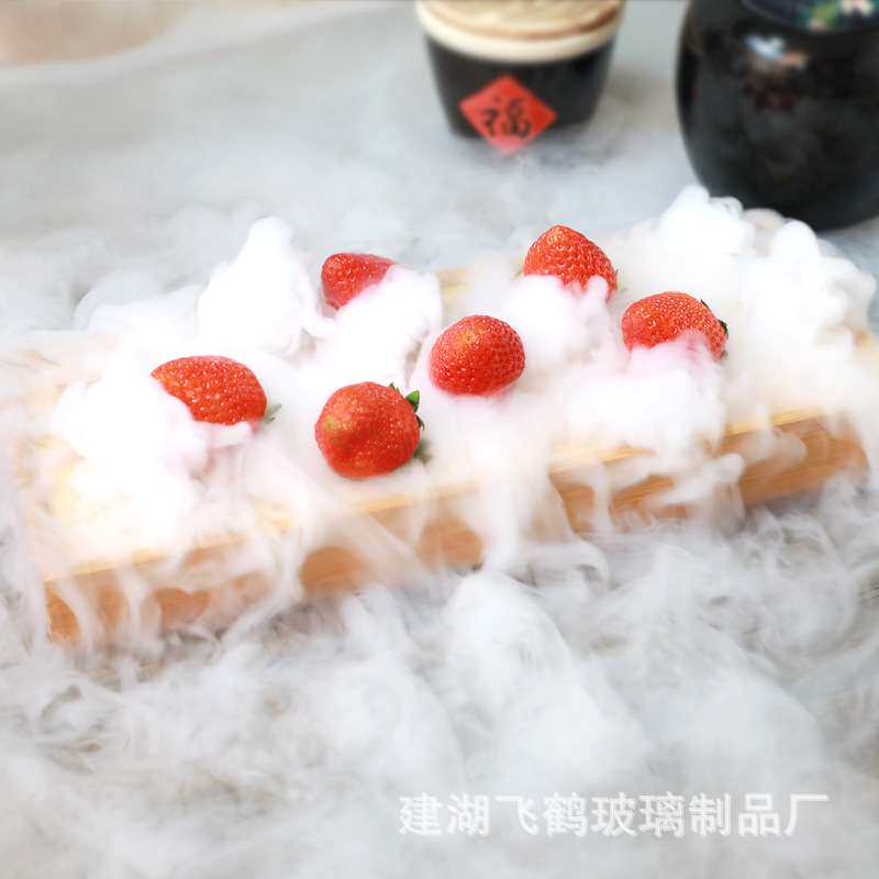 中式新款爆款创意竹制简约长方形酒店餐馆意境菜实木底座托盘餐具