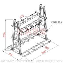 仓储竖放悬臂货架仓库轻型人字整理架长型木材铝型管材A字存放架