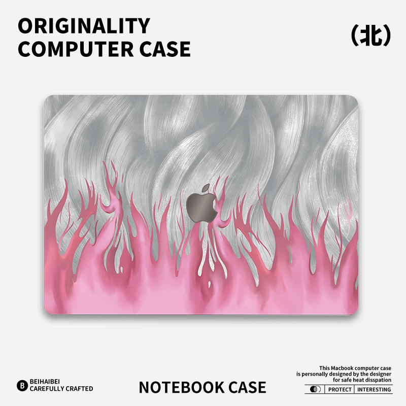 ins炽烈如火适用于苹果华为电脑mac笔记本电脑2025新款M2pro15寸macbook15保护壳macbookair13膜M3轻薄冰晶壳