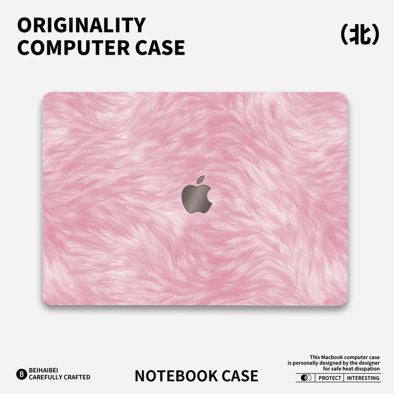 ins毛绒绒适用于苹果华为电脑mac笔记本电脑2025新款M2pro15寸macbook15保护壳macbookair13膜M3轻薄冰晶壳